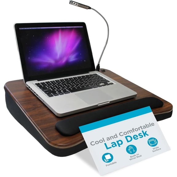 Memory Foam Lap Desk with USB Light