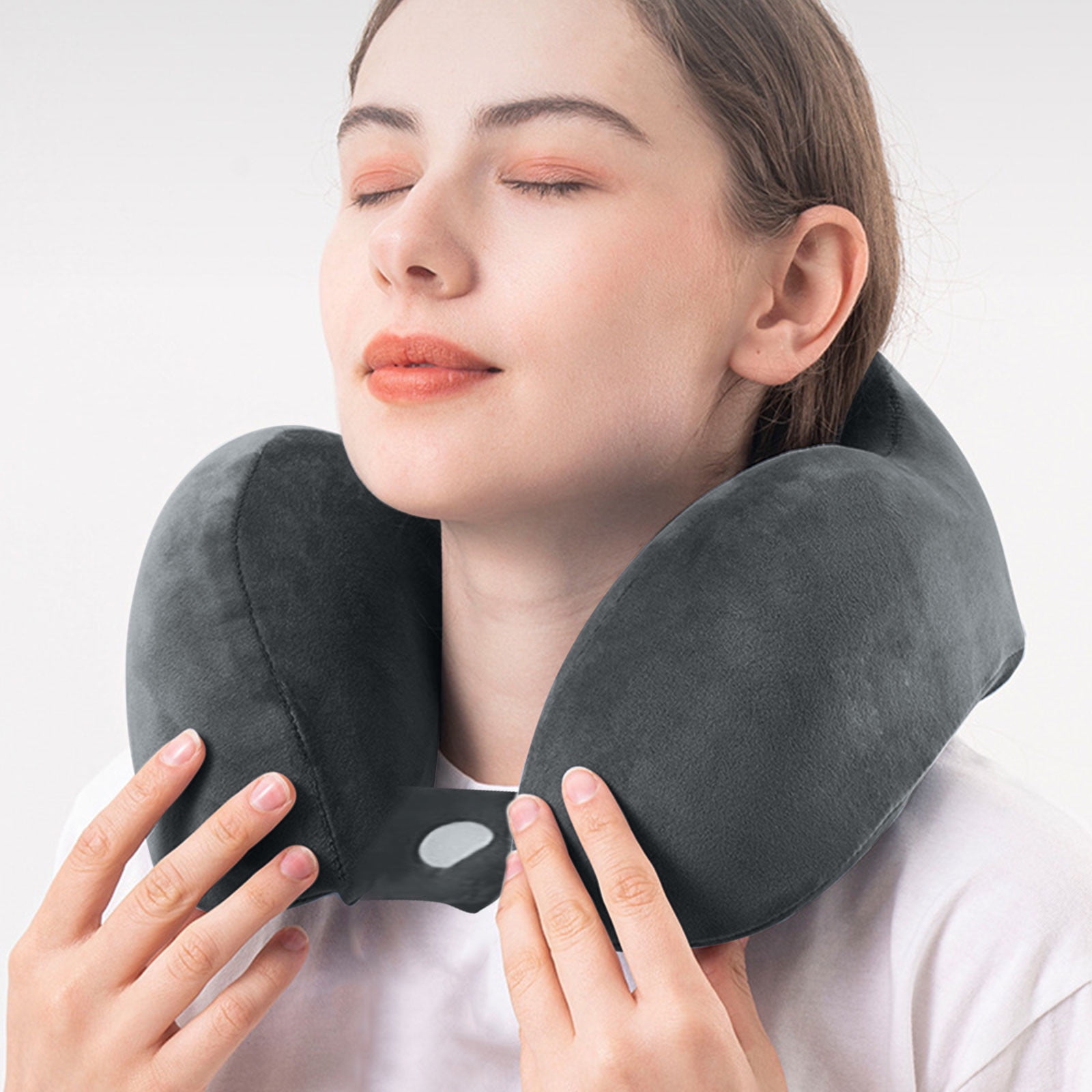 Memory Foam Large U Shape Travel Pillow Neck And Head Support