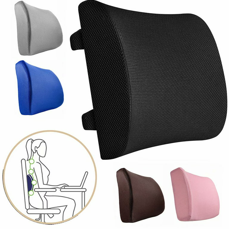 Memory Foam Lumbar Back Support Pillow Seat Cushion for Office