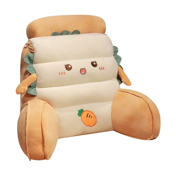 Memory Foam Lumbar Pillow for Sofa & Chair Back Support for Bed, Car & Office, Washable Cover Included