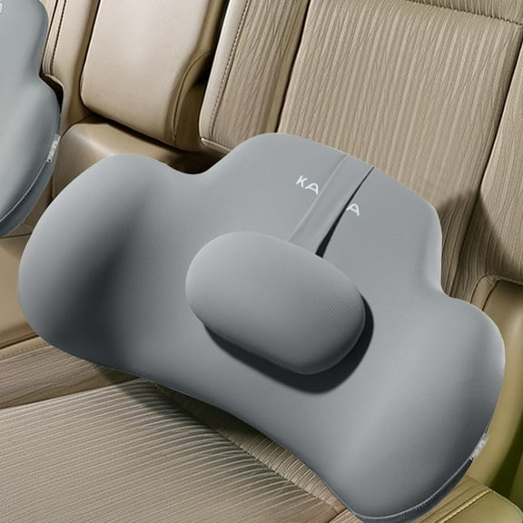 Memory Foam Lumbar Support Cushion for Car Seat, Ergonomic Lower Back Pain Relief Pillow with Breathable Velvet Cover – Ideal for Driving, Office, Travel and Home Use