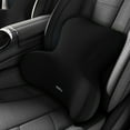 thumbnail image 1 of Memory Foam Lumbar Support Cushion - Ergonomic Car Seat Pillow for Back Pain Relief - Breathable Knit Cover (16.9x13x3.9in) Black, 1 of 6