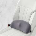 thumbnail image 1 of Memory Foam Lumbar Support Cushion for Car Seat - Ergonomic Back & Waist Pain Relief - Adjustable Strap for Office/Home (18x10x6in) Gray, 1 of 8
