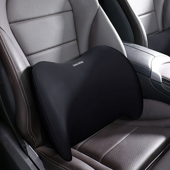 Memory Foam Lumbar Support Pillow - Ergonomic Back Cushion for Office Chair, Car & Bed, Provides Targeted Back Support, Relieves Waist Strain & Enhances Seating/Lying Comfort