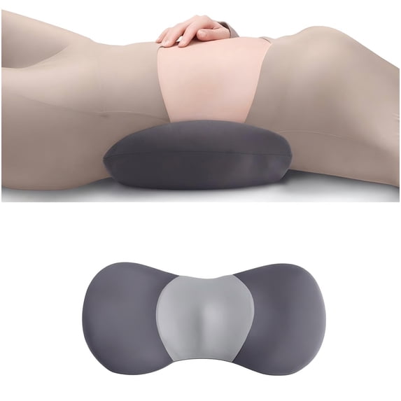 Memory Foam Lumbar Support Pillow, Ergonomic Lower Back Cushion for Back
