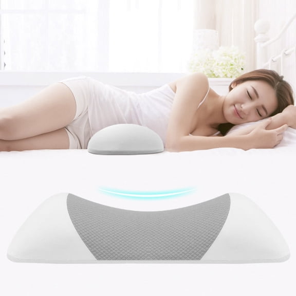 Memory Foam Lumbar Support Pillow for Sleeping, Ergonomic Back Cushion for Office Chair, Car Seat, and Sofa, Contoured Backrest for Lower Back Pain Relief, Comfortable Posture Corrector for Adults