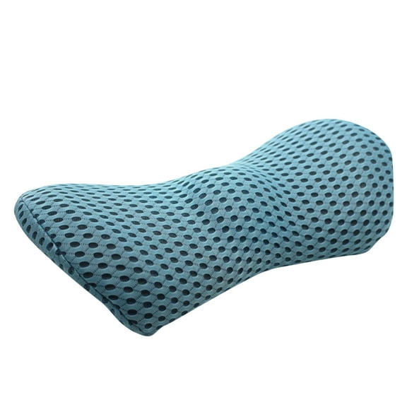 Memory Foam Lumbar Support Pillow with Ergonomic Design, Relieving Back Pain for Office Chairs and Sleeping, Machine Washable Cover