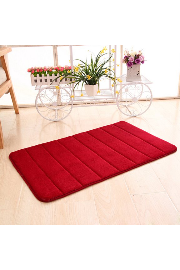 Memory Foam Mat Absorbent Slip-resistant Pad Bathroom Shower Bath Mats Red, Usupdd 2025 Memory Foam Mat Absorbent Slip-resistant
