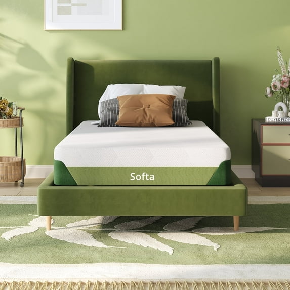 FlexiSpot Memory Foam Mattress – Bamboo Viscose Cover, 3-Layer Cooling Gel Infusion, Green Tea Support, Medium Firm, CertiPUR-US Certified, Machine-Washable, 10-Year Guarantee, Bed-in-a-Box