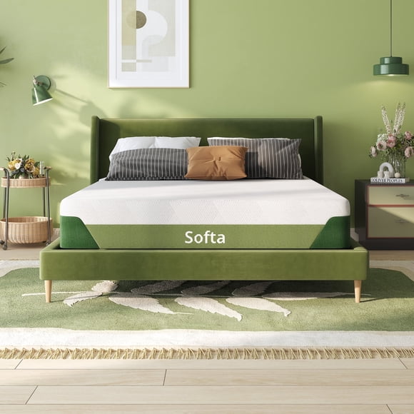 FlexiSpot Memory Foam Mattress – Bamboo Viscose Cover, 3-Layer Cooling Gel Infusion, Green Tea Support, Medium Firm, CertiPUR-US Certified, Machine-Washable, 10-Year Guarantee, Bed-in-a-Box