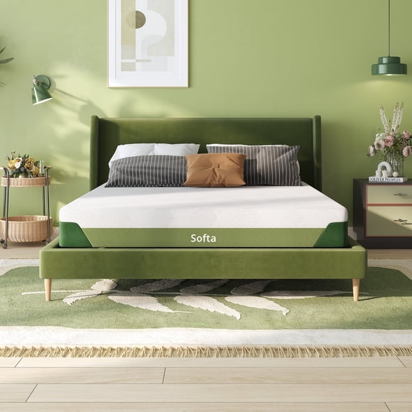 FlexiSpot Memory Foam Mattress – Bamboo Viscose Cover, 3-Layer Cooling Gel Infusion, Green Tea Support, Medium Firm, CertiPUR-US Certified, Machine-Washable, 10-Year Guarantee, Bed-in-a-Box