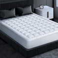 thumbnail image 1 of Memory Foam Mattress Pad King for Pressure Relief, Strong-Support & Ultra-Cozy Mattress Topper, Breathable Soft Microfiber Protector, Noiseless Bed Cover Vinyl Free, 8-21'' Deep Pocket, 1 of 7