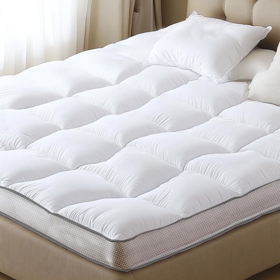 Memory Foam Mattress Topper 2 inch, Pressure-Relieving Cooling Mattress Pad with Secure Strap Design for Back Pain, Soft and Supportive Bed Topper