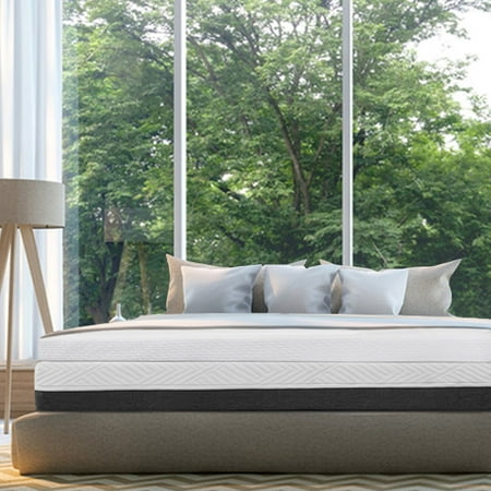 Memory Foam Mattress Topper Cal King 4 inch-Gel Cooling Foam Mattress Topper with Washable Ventilated Fiber Cover and Air Flow Swirl Design-CertiPUR-US Certified