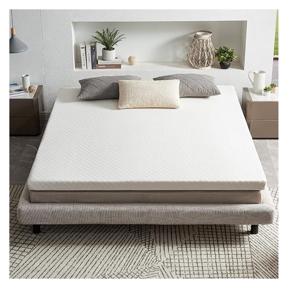 Memory Foam Mattress Topper for Dorm, Pressure-Relieving Mattress Topper for Back Pain, Non-Slip Design with Removable & Washable Cover, Certified, 2 Inch TwinXL