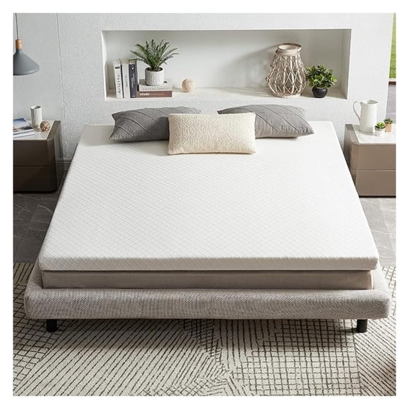 Memory Foam Mattress Topper for Dorm, Pressure-Relieving Mattress Topper for Back Pain, Non-Slip Design with Removable & Washable Cover, Certified, 3 Inch TwinXL