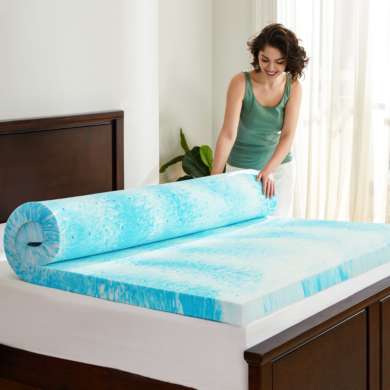 Memory Foam Mattress Topper, Twin Size Bed Topper, 3 Inch Cool Gel Comfort  Body Support & Pressure Relief