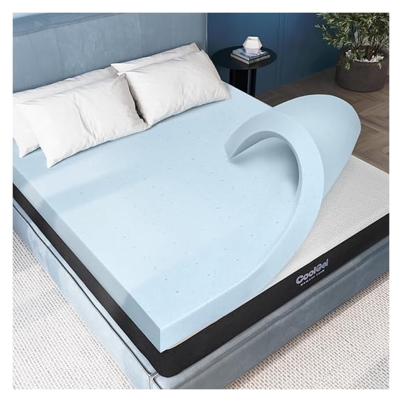 Memory Foam Mattress Topper, Infused Memory Foam, Plush and Supportive, CertiPUR Certified (2-inch, California King)