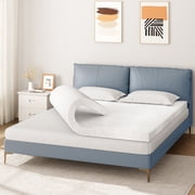 Memory Foam Mattress Topper Twin, 2 inch Dual Firmness with High-Density Foam, Breathable and Washable Bamboo Cover, CertiPUR-US Certificated