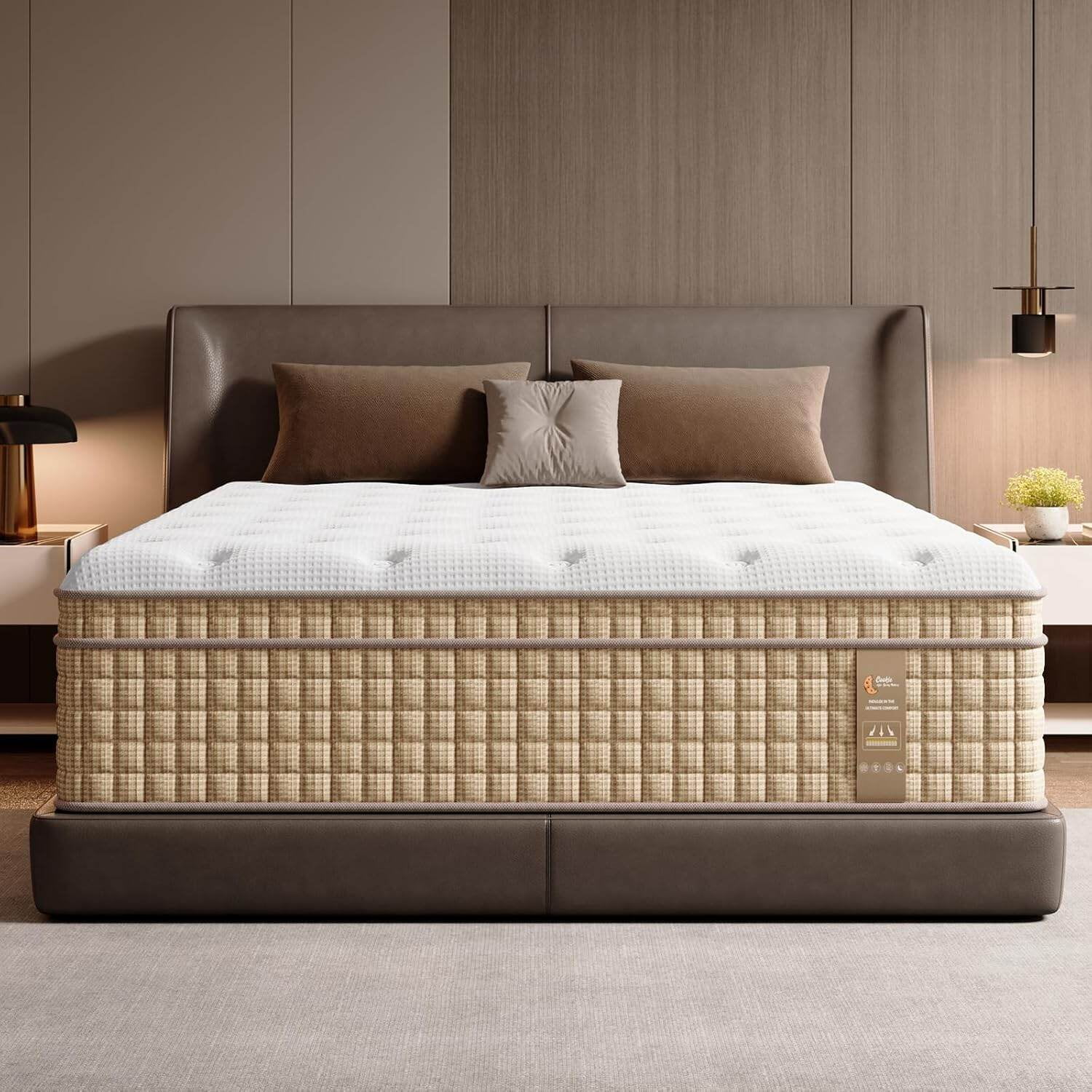 Memory Foam Mattresses Queen Mattress 14 Inch, 7-Zone Contouring Bed in a Box,Firm Hotel Collection Hybrid Mattresses with Extra Lumbar & Shoulder Support,Hybrid Mattresses