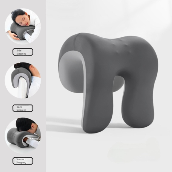 Memory Foam Nap Pillow Orthopedic Support Desk Napping Neck Support Pillow Breathable Ergonomic Design Travel Pillow Office Rest
