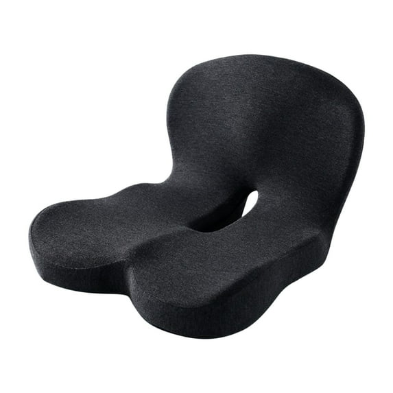 Memory Foam Office Chair Cushion, Car Seat Cushion, L-Shaped Integrated Seat Cushions, Chair Seat Cushion for Lower Back Tailbone Protection, Lumbar Support