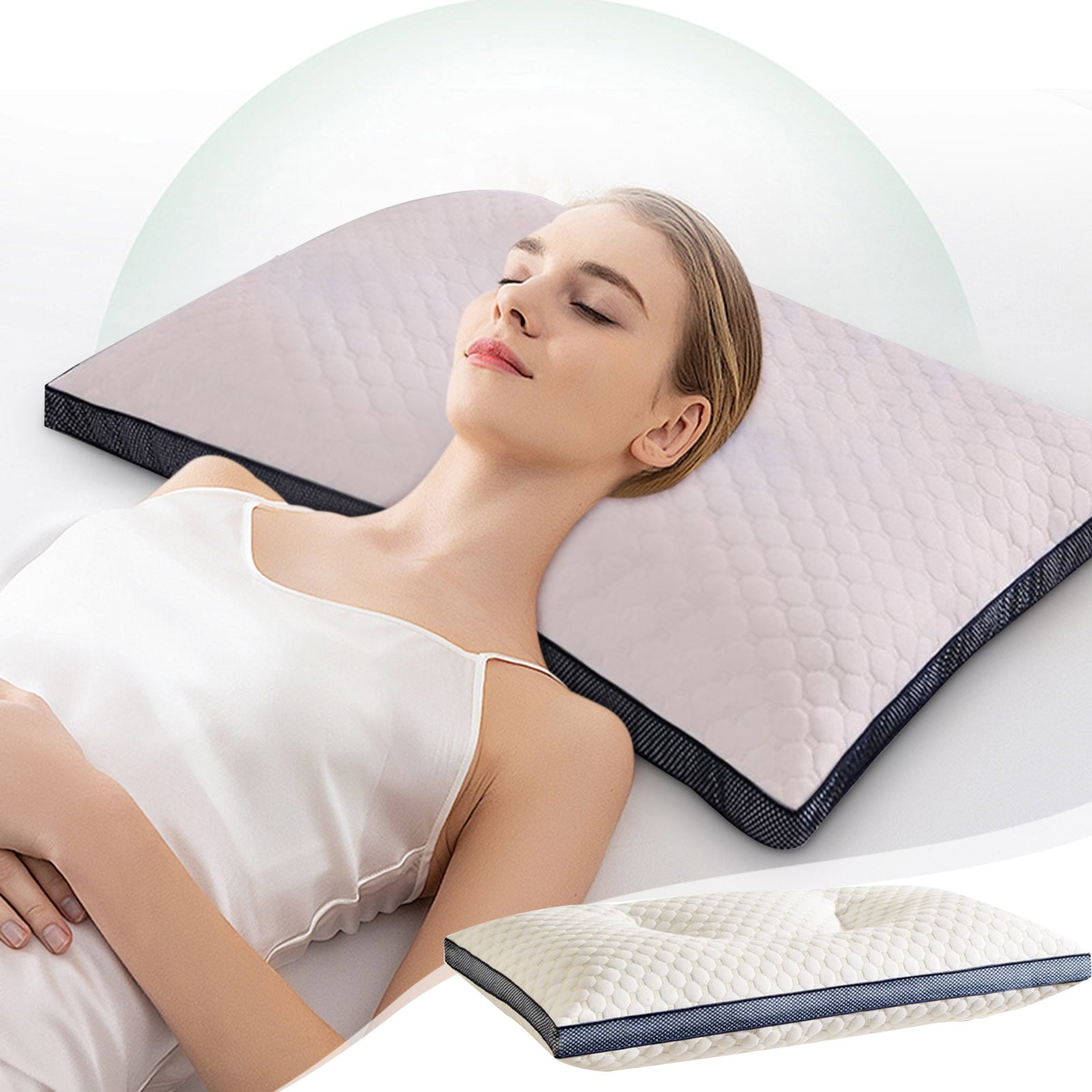 Memory Foam Pillow Bocqde Experience The Ultimate Comfort With Our Knitted Cotton Pillow Core Non Collapsing 48x74cm Ideal For Home Students Adults And Neck Support Cervical Neck Pillow Walmart