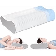 Balea Memory Foam Cervical Neck Pillow for Neck Pain Relief,Wave Contour Orthopedic Cooling Pillow, Adjustable Neck Support Bed Pillow,White