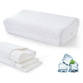 thumbnail image 1 of Memory Foam Pillow for Neck Pain Relief – 3-Layer 5-Level Height Adjustable (Loft 1-6″), Cervical Ergonomic Cooling Tencel Cover High Loft Support for Side/Back/Stomach Sleepers, Queen, 1 of 4