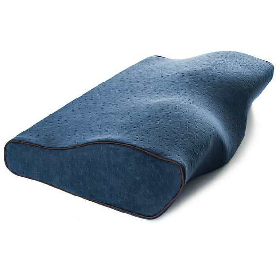 Memory Foam Pillow for Neck Pain Relief, Orthopedic Cervical Support Pillows for Back, Stomach, Side Sleepers, Ergonomic Bed Pillow with Washable Anti-Pilling Pillowcase
