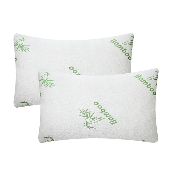 Memory Foam Pillow, Shredded Hypoallergenic Bed Pillow for Neck Support, Queen/King Size, Washable Cover - Sleep Better