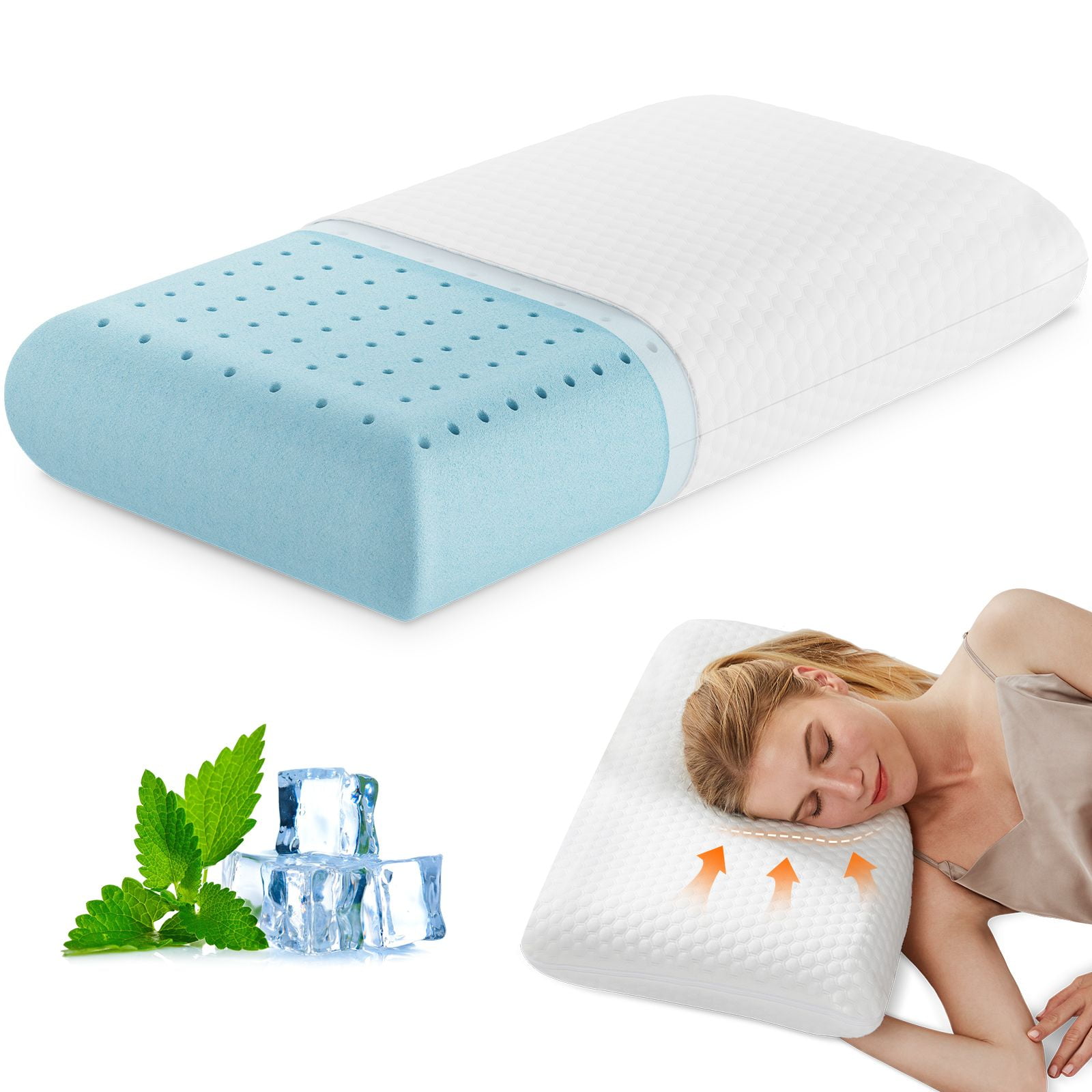 Free Shipping! Zoey Sleep Curve Pillow - Shredded Memory