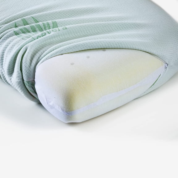 Memory Foam Pillow with Comfy Knitted Cover - Standard Size (15.5x23.5)