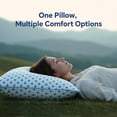 thumbnail image 1 of Memory Foam Pillows 2 Pack – Adjustable Loft Cooling Pillows Queen Size Set of 2 for Sleeping, Firm, Supportive, and Breathable Design for Hot, Side, Back, and Stomach Sleepers, 1 of 8