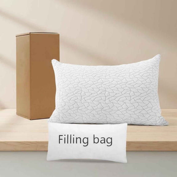 Memory Foam Pillows Adjustable Bamboo Blend Breathable for Side, Back, and Stomach Sleepers Washable Cover Dream Cloud