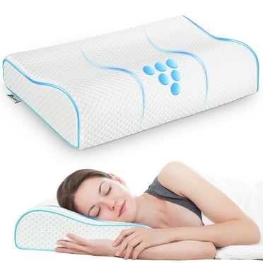 Memory Foam Pillows, Bed Pillow for Sleeping, Ergonomic Cervical Pillow Neck Support Pillow for Side Back Stomach Sleeper, Orthopedic Contour Pillow for Neck and Shoulder Pain
