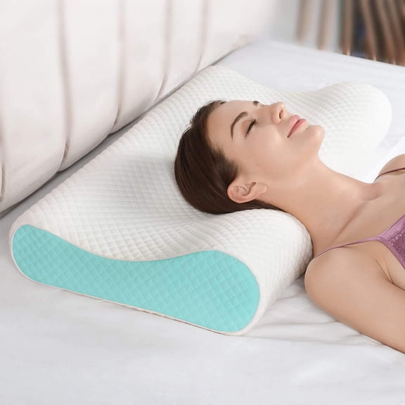 Memory Foam Pillows Supports Neck Pain & Shoulder Pain, Pillows Model - C1 | Contour Cervical Orthopedic Pillows, Ergonomic Cervical Pillow Neck Support Pillow For Side Back