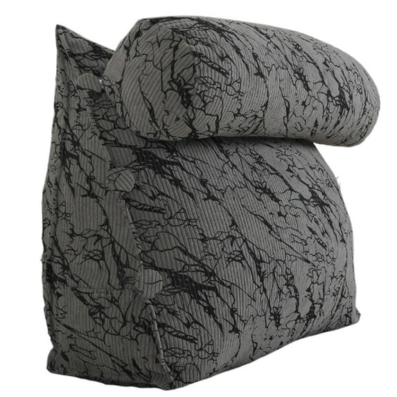 Memory Foam Reading Pillow for Bed - Back Support Pillow with Lumbar Cushion, Sit Up Pillow for Adults Watching TV & Reading - Wedge Pillow Chair for Couch
