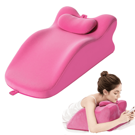 Memory Foam Reading Pillow & Wedge Pillow for Bed, Ergonomic Couples Pillow for Sitting, Lying & Relaxation, Ideal Gift for Comfort and Sleep – Gray