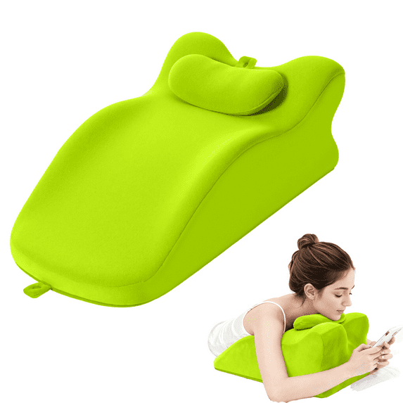 Memory Foam Reading Pillow & Wedge Pillow for Bed, Ergonomic Couples Pillow for Sitting, Lying & Relaxation, Ideal Gift for Comfort and Sleep – Gray