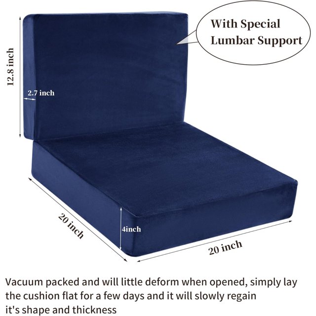 Memory Foam Recliner Cushion For Elderly, 20X20X4 Extra Large NonSlip Seat