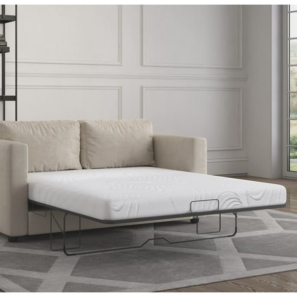 Memory Foam Replacement Mattress for Queen Sleeper Sofa Couch Bed 4-inch, Made In USA by Brookshire Rest