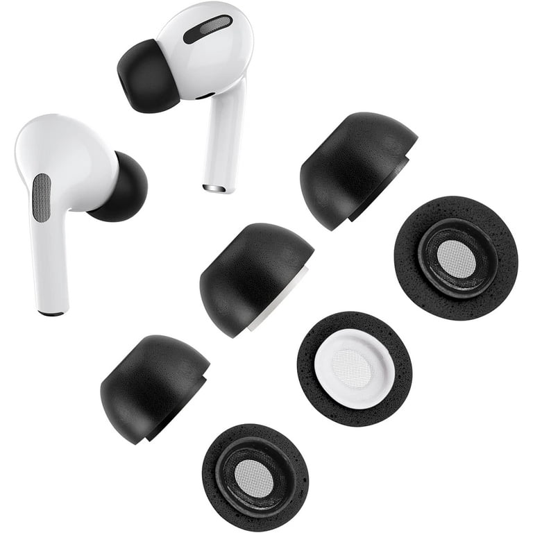 Memory Foam Replacement Premium Ear Tips for Apple Airpods Pro Wireless Earbuds Ultra Comfort Noise Reduction Anti Slip Eartips Fit in The Charging Case Easy Install 3 Paris Mixed Sizes Walmart