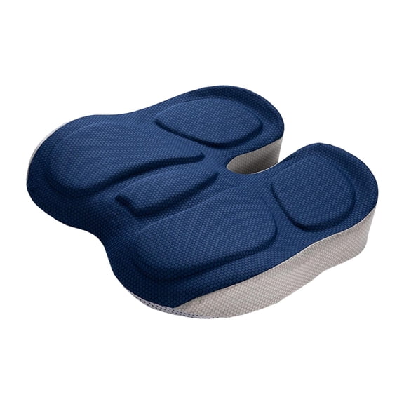 Memory Foam Seat Cushion Anti Slip for Computer Desk Chair Travel , Navy