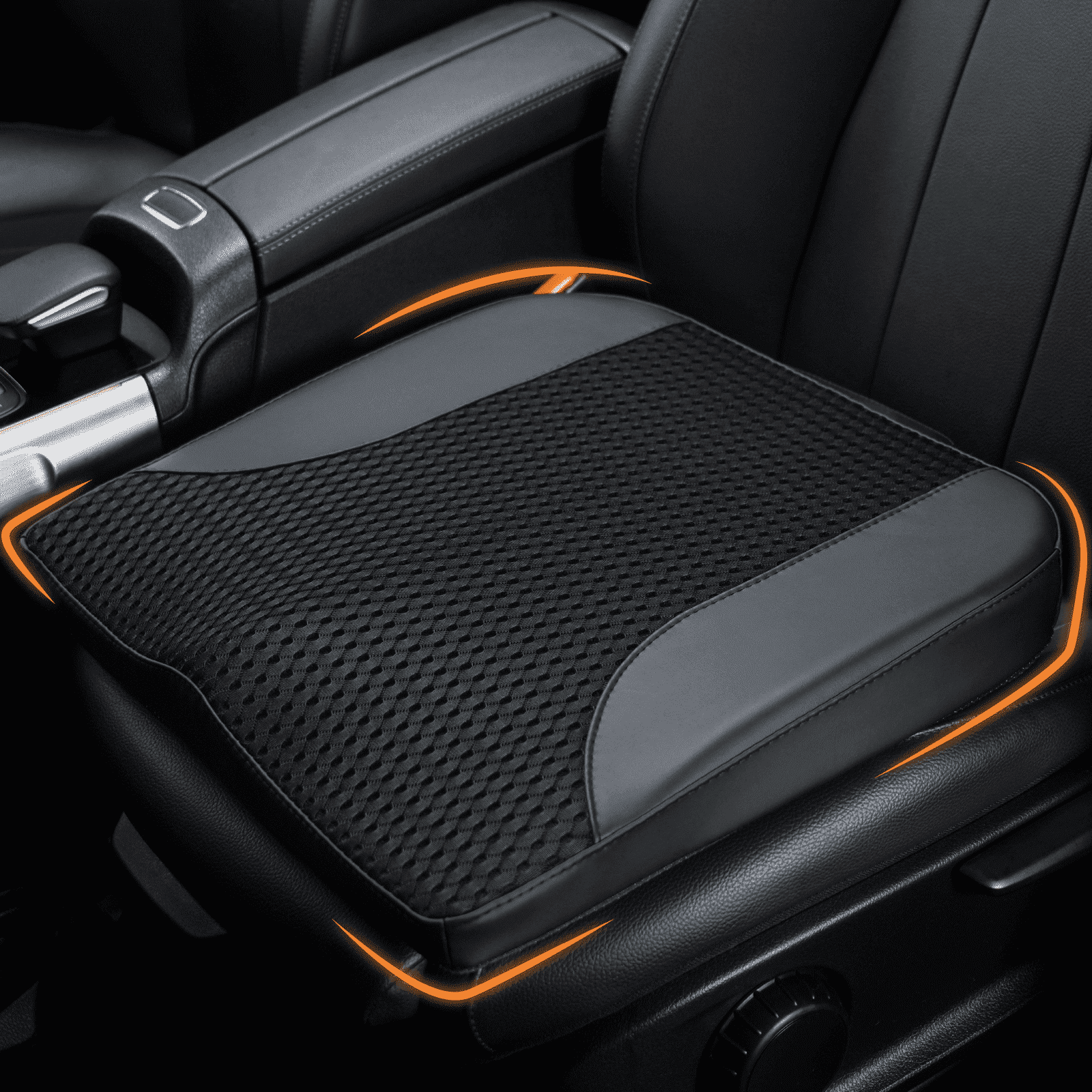 Maxphenix Memory Foam Wedge Car Seat Cushion for Sciatica & Back Pain Relief, 1 Pack, 18"L x 17"W x 2.5"H