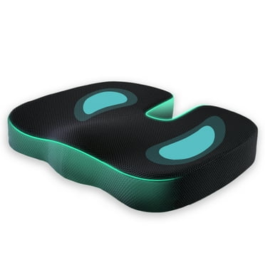 Memory Foam Seat Cushion, Chair Pillow for Sciatica, Coccyx, Back & Tailbone Pain Relief - Orthopedic Chair Pad for Support in Office Desk Chair, Car, Wheelchair & Airplane