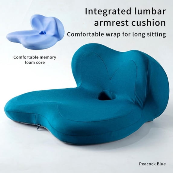 Memory Foam Seat Cushion,Lower Back Support,Chair Pillow for Sciatica, Coccyx, Back & Tailbone Pain Relief - Orthopedic Chair Pad for Support in Office Desk Chair, Car, Wheelchair & Airplane