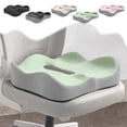 thumbnail image 1 of Memory Foam Seat Cushion for Office Chair | Ergonomic Coccyx Support Pillow | Non-Slip Bottom | Breathable Washable Cover | 15.75x13.78x2.76in | Home Car Wheelchair Use, 1 of 6