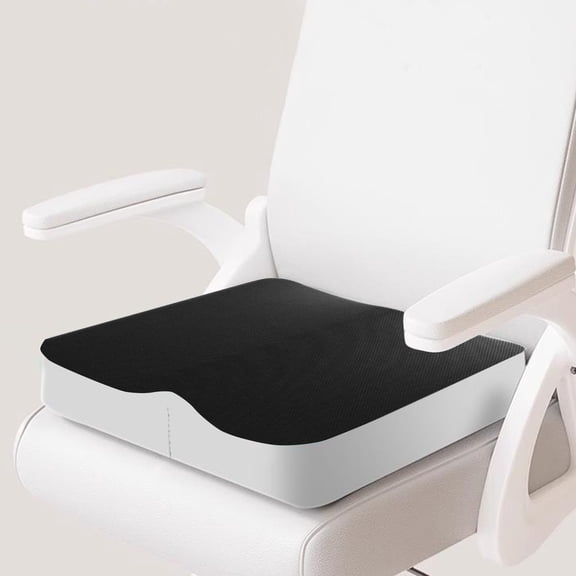 Memory Foam Seat Cushion for Office Chair, Thick Pressure Relief Pad for Prolonged Sitting, Breathable Polyester Fabric with Non-Slip Bottom, Ideal for Students and Home Use