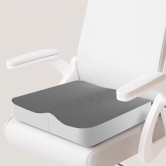 Memory Foam Seat Cushion - Thick Comfort for Office & Classroom - Machine Washable (15.75x15.75x2.17in) Dark Gray